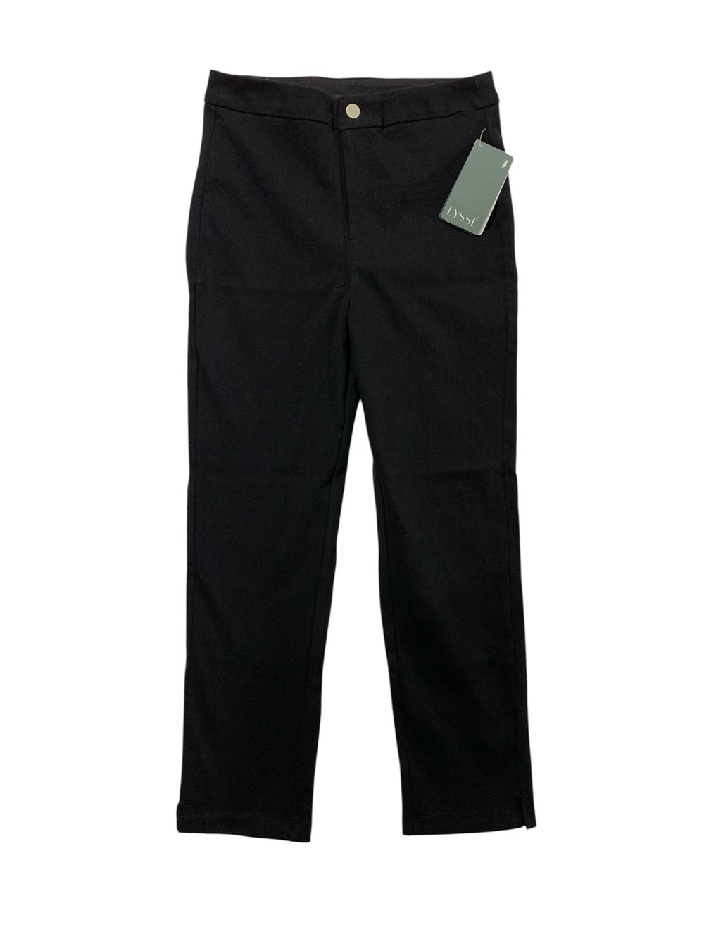 Lyssé Black Straight Leg Crop High Waist Smoothing Pants Size Medium NWT Stretch